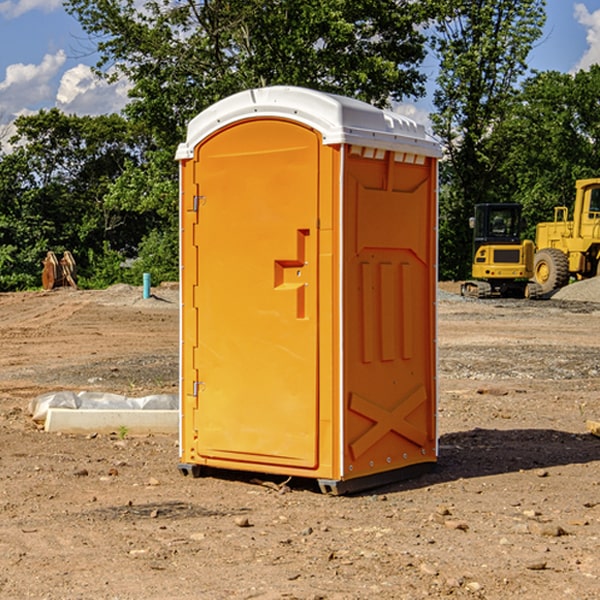 how often are the portable restrooms cleaned and serviced during a rental period in Bitely